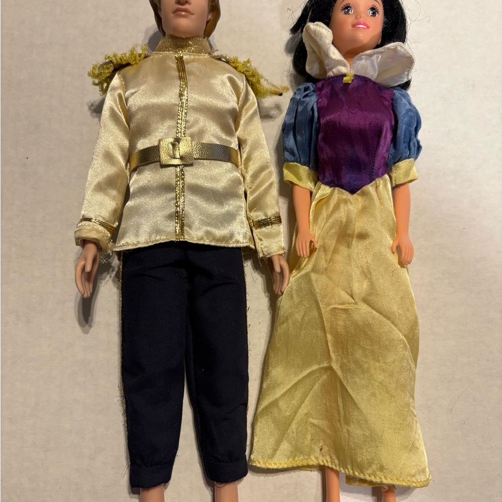 Disney Prince and Princess Doll Set - Gold and Purple